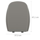 Assento Sanitário Formatos Monte Carlo, Venice, Turim, Soho, Mônaco com Fechamento Comum Orgânico Cinza Astra