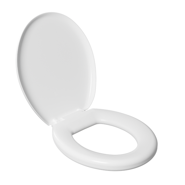 Assento Sanitário Formatos De Ville com Fechamento Comum Orgânico Branco Astra