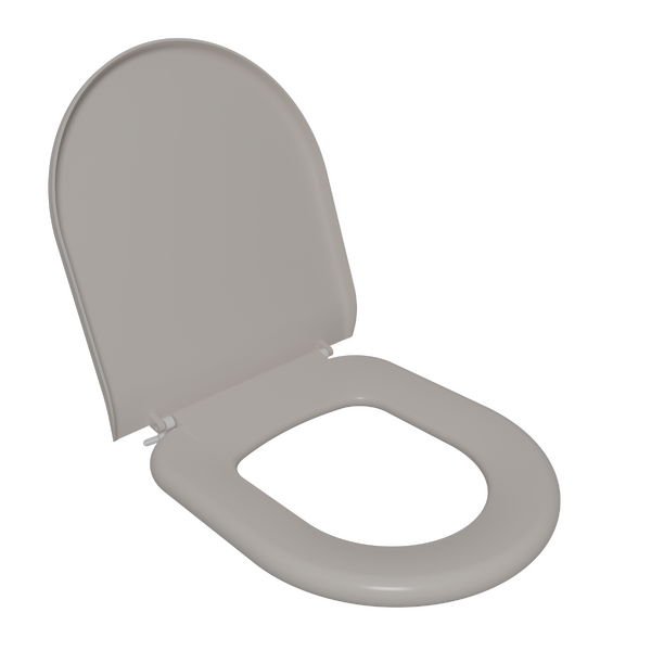 Assento Sanitário Formatos Calypso, Calypso Plus com Fechamento Comum Orgânico Cinza Astra