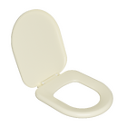 Assento Sanitário Formatos com Fechamento Comum Orgânico Plástico Bege Astra