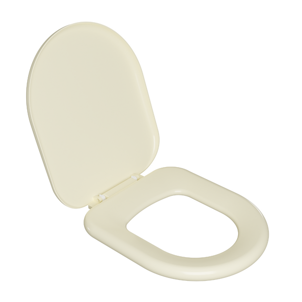 Assento Sanitário Formatos com Fechamento Comum Orgânico Plástico Bege Astra