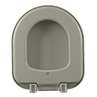 Assento Sanitário Formatos com Fechamento Comum Orgânico Plástico Cinza Astra