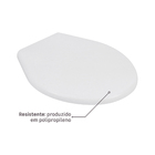 Assento Sanitário Formatos Ravena com Fechamento Comum Oval Polipropileno Gelo Deca