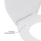 Assento Sanitário Formatos Ravena com Fechamento Comum Oval Polipropileno Gelo Deca