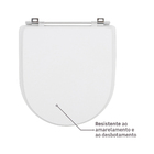Assento Sanitário Formatos Calypso com Fechamento Comum Quadrado MDF Branco Sensea