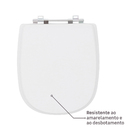 Assento Sanitário Formatos Sabatini e Dona Beja com Fechamento Comum Quadrado MDF Branco Sensea