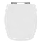 Assento Sanitário Formatos Celite,Hervy e Icasa com Fechamento Comum Redondo em Madeira Branco Sicmol