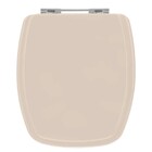 Assento Sanitário Formato Celite com Fechamento Comum Quadrado em Madeira Rosa Sicmol