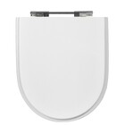 Assento Sanitário Formatos Roca, Celite e Incepa com Fechamento Comum Quadrado em Madeira Branco Sicmol