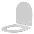 Assento Sanitário Formatos Roca, Celite e Incepa com Fechamento Comum Quadrado em Madeira Branco Sicmol