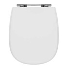 Assento Sanitário Formatos Icasa e Santa Clara com Fechamento Comum Quadrado em Madeira Branco Sicmol