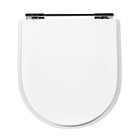 Assento Sanitário Formato Incepa com Fechamento Comum Quadrado em Madeira Branco Sicmol