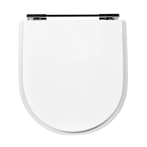 Assento Sanitário Formato Incepa com Fechamento Comum Quadrado em Madeira Branco Sicmol