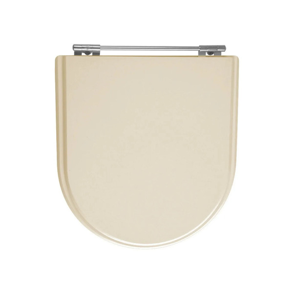 Assento Sanitário Formato Incepa com Fechamento Comum Quadrado em Madeira Bege Sicmol