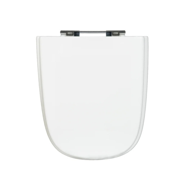 Assento Sanitário Formato Incepa com Fechamento Comum Quadrado em Madeira BrancoSicmol