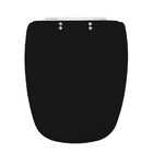Assento Sanitário Formatos Deca e Eternit com Fechamento Comum Redondo em Plástico Preto Sicmol