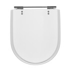 Assento Sanitário Formatos Deca e Icasa com Fechamento Comum Quadrado em Plástico Branco Sicmol