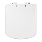 Assento Sanitário Formatos Incepa e Roca com Fechamento Comum Quadrado em Plástico Branco Sicmol