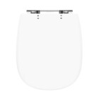 Assento Sanitário Formatos Icasa e Santa Clara com Fechamento Comum Quadrado em Plástico Branco Sicmol