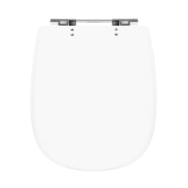 Assento Sanitário Formatos Icasa e Santa Clara com Fechamento Comum Quadrado em Plástico Branco Sicmol