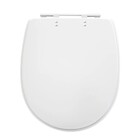 Assento Sanitário Formato Deca com Fechamento Comum Redondo em Plástico Branco Sicmol