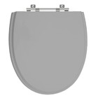 Assento Sanitário Formato Incepa com Fechamento Comum Oval em Madeira Cinza Sicmol