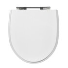 Assento Sanitário Formato Incepa com Fechamento Comum Quadrado em Madeira Branco Sicmol