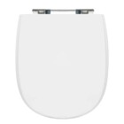 Assento Sanitário Formato Ideal Standard com Fechamento Comum Quadrado em Madeira Branco Sicmol