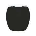 Assento Sanitário Formatos Celite e Eternit com Fechamento Comum Redondo em Madeira Preto Sicmol