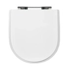 Assento Sanitário Formatos Deca, Roca, Icasa e Luzarte com Fechamento Comum Quadrado em Madeira Branco Sicmol