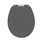 Assento Sanitário Formatos Deca e Incepa com Fechamento Comum Oval em Madeira Cinza Sicmol