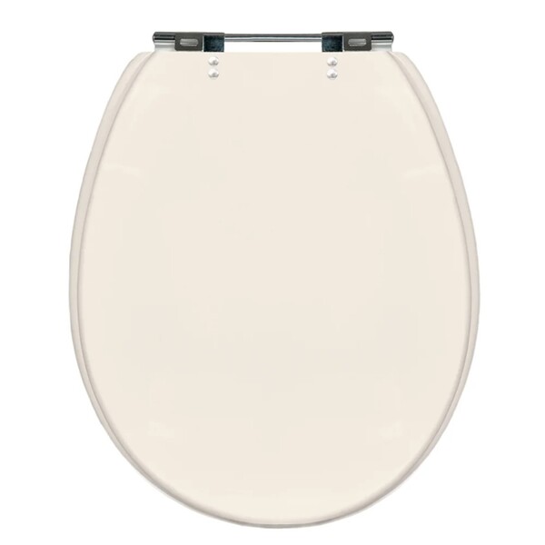 Assento Sanitário Formatos Deca e Incepa com Fechamento Comum Oval em Plástico Bege Sicmol