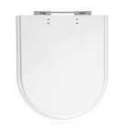 Assento Sanitário Formato Deca com Fechamento Comum Quadrado em Plástico Branco Sicmol