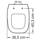 Assento Sanitário Formatos Angra,City,Avant com Fechamento Comum Quadrado em Polipropileno Branco Tupan