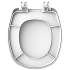 Assento Sanitário Formatos Aspen,Fast com Fechamento Comum Quadrado em Polipropileno BrancoTupan