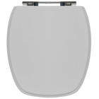 Assento Sanitário Formatos Madeira Cinza Real Fechamento Comum