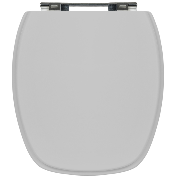 Assento Sanitário Formatos Madeira Cinza Real Fechamento Comum