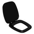 Assento Sanitário Formatos em Plástico Preto com Fechamento Comum Astra