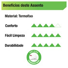 Assento Sanitário Formatos Plástico Preto Fechamento Comum