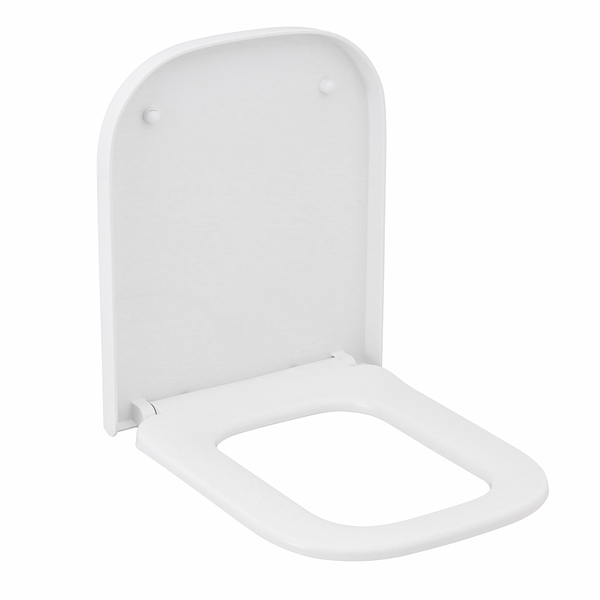 Assento Sanitário Formatos Elite com Soft Close Quadrado Polipropileno Branco Celite