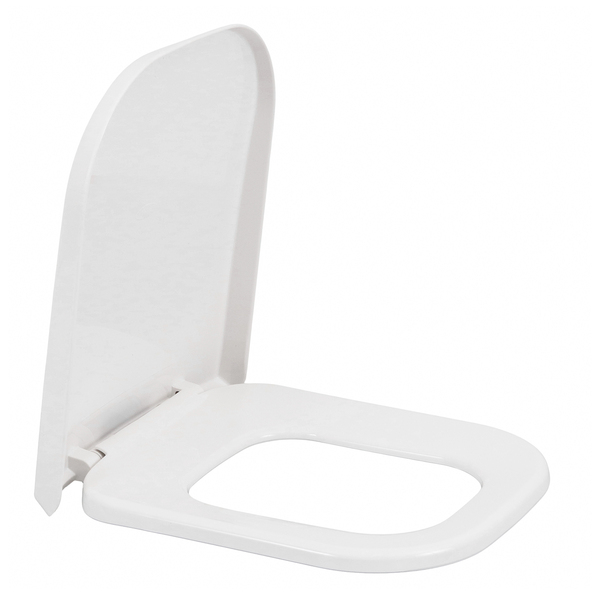 Assento Sanitário Formatos Span Square com Soft Close Quadrado Polipropileno Branco Kohler