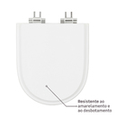 Assento Sanitário Formatos Carrara com Soft Close Quadrado Poliéster Branco Sensea