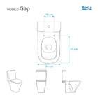 Assento Sanitario Gap Preto Para Vaso Roca