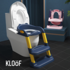 Assento Sanitário Infantil Com Escada - Salmão