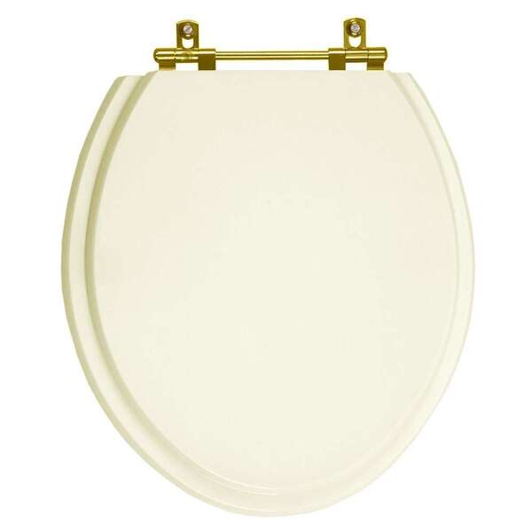 Assento Sanitário Izy Creme Para Vaso Deca Com Ferragem Doura