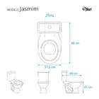 Assento Sanitario Jasmim Azul Para Vaso Fiori