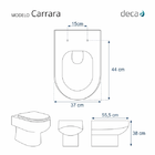 Assento Sanitário Laqueado Carrara Preto Para Deca