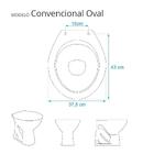 Assento Sanitário Laqueado Convencional Oval Azul Marinho