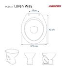 Assento Sanitário Laqueado Loren Way Bege Claro Para Louça Lo