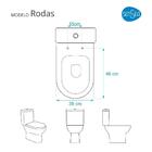 Assento Sanitário Laqueado Rodas Branco Para Bacia Sensea